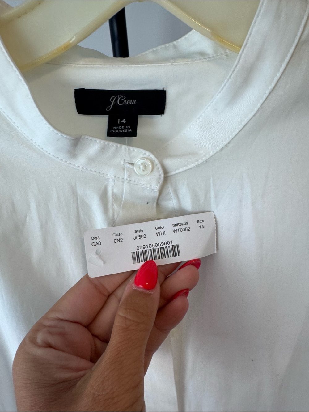 J. Crew White Long-Sleeve Peplum Blouse - Picture 2 of 3